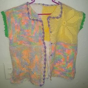 Vintage Handmade Crochet Sweater